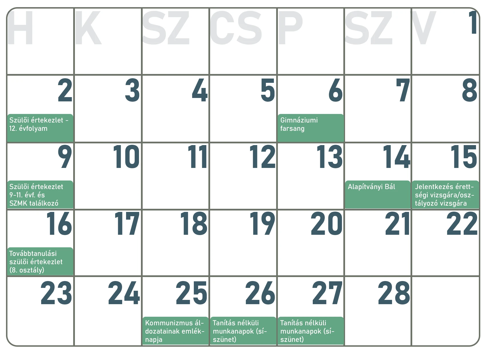 programnaptár 2026 január