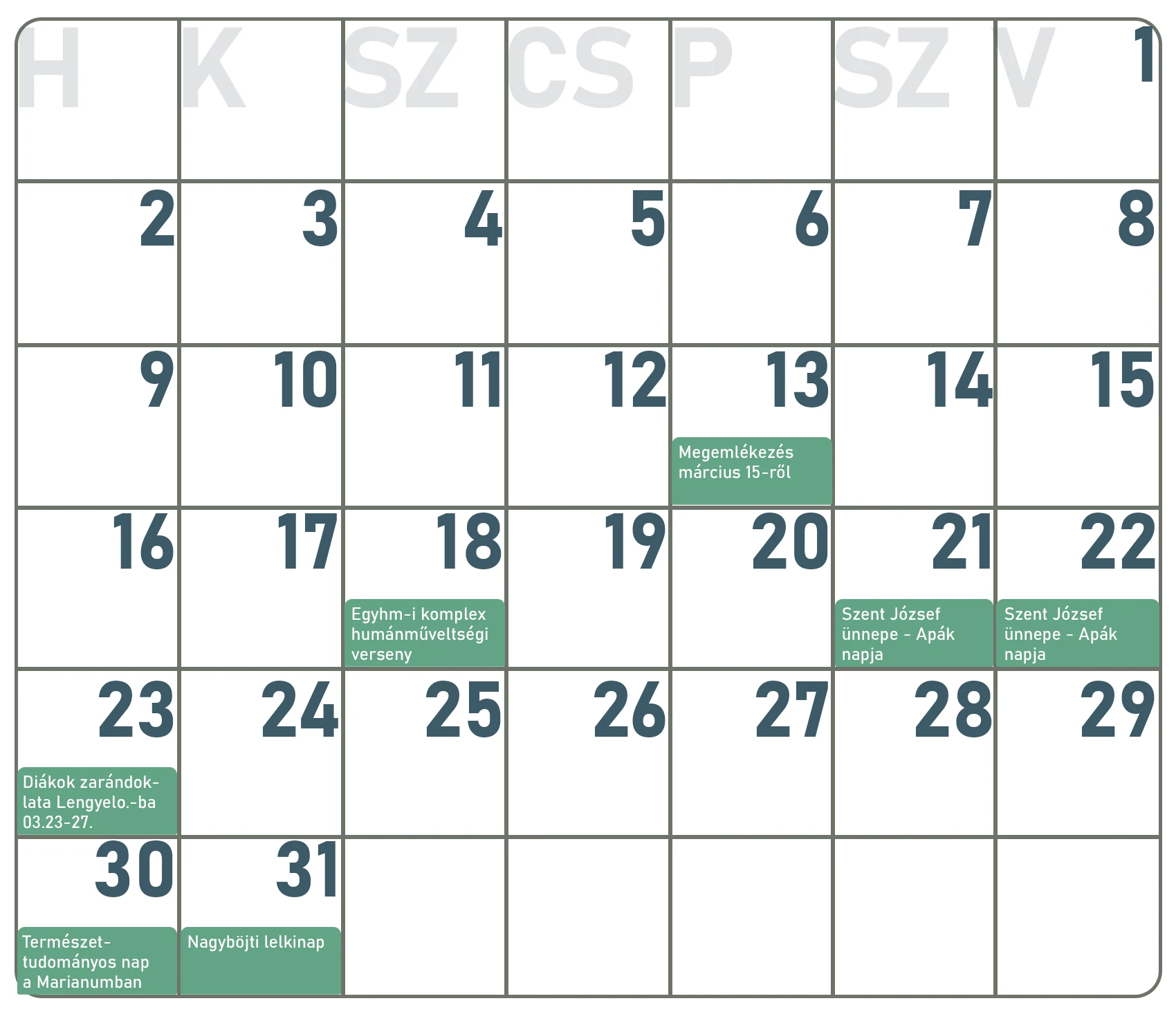 programnaptár 2026 január